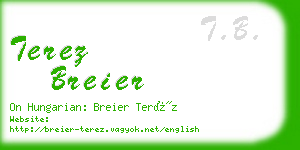 terez breier business card